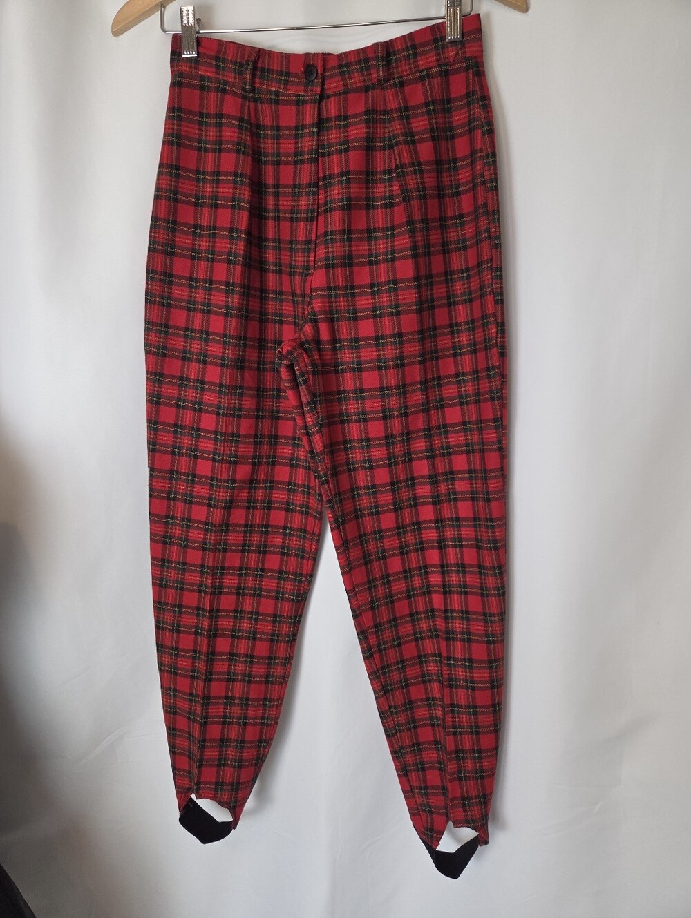 Vintage Red Plaid Stirrup Pants Forenza